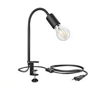ledscom.de E27 lámpara de pinza LELE con cuello de cisne, negro in 27 LED 3 niveles regulable blanco 6,9W 1020lm