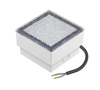 ledscom.de Empotrable de suelo para adoquines LED CUS para exteriores, IP67, angular, 10 x 10cm, blanco frío
