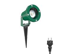 ledscom.de Foco de jardín DUK con pica de tierra para uso exterior, IP65, enchufe, verde, incl. GU10 LED 510lm blanco cálido