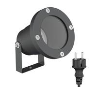 ledscom.de Foco de jardín DUK para exteriores, IP65, enchufable, antracita, 1x GU10 máx. 15W