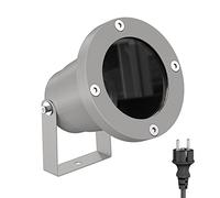 ledscom.de Foco de jardín DUK para exteriores, IP65, enchufe, gris, 1x GU10 máx. 15W