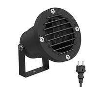 ledscom.de Foco de jardín DUK, rejilla exterior, IP65, enchufe, negro, 1x GU10 máx. 15W