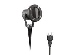 ledscom.de Foco de jardín LED MIBU negro con pica de tierra para el exterior, acero inoxidable, sin bombilla