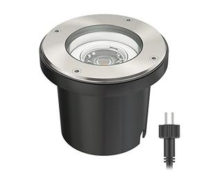 ledscom.de Foco empotrable de suelo BOS para exteriores orientable redondo de acero inoxidable IP67 150mm Ø incl. lámpara LED 5,38W 524lm blanco