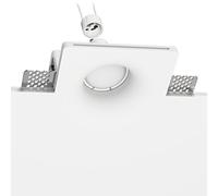 ledscom.de Foco empotrable LED de escayola GIEDI DIY, incl. lámpara GU10 W blanco cálido Regulación en 3 pasos sin dimmer con interruptor de luz: 500lm / 270lm / 500lm