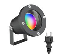 ledscom.de Foco LED de jardín DUK antracita para exteriores, IP65, incl. smart Home Lámpara LED RGBW GU10 (5,5W, 473lm)