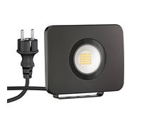 ledscom.de Foco LED para jardín WEGA para exteriores, IP44, negro, 29,6 W, 2361 lm, blanco cálido