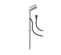 ledscom.de Foco LED pequeño para jardín con punta de tierra SPICO para uso exterior, IP44, aluminio, blanco cálido