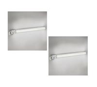 ledscom.de Lámpara de espejo con 2 LED FERIG, lámpara de baño con toma de corriente, 67,5 cm, 14,5 W, 1601 lm, blanca