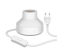 ledscom.de Lámpara de sobremesa TIX, interruptor, porcelana, blanco, 1x E27 máx. 300W, lámpara de sobremesa, pie de lámpara, casquillo, pequeño, lámpara, casquillo, cable, luz de noche, lámpara