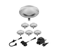 ledscom.de Lámpara de pie LED Bunda, 2 luces, para exterior, transitable, blanco cálido, juego de 6