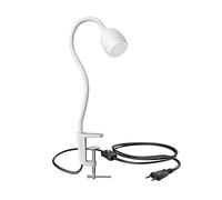 ledscom.de Lámpara de pinza GU10 KLUK con cuello de cisne, blanco incl. GU10, blanco, 6,74W 630lm