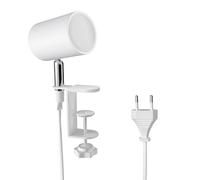 ledscom.de Lámpara de pinza WAIKA, interruptor, blanco mate, incl. lámpara LED GU10, 450lm blanco cálido