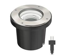 ledscom.de Lámpara empotrable de suelo BOS para exteriores, IP67, orientable, acero inoxidable, redonda, 150mm Ø, 1x GU5.3 máx. 15W