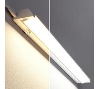 ledscom.de Lámpara LED bajo armario LIWO 58cm, con cable de conexión, orientable, 958lm, blanco cálido/blanco