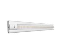 ledscom.de Lámpara LED bajo armario SIRIS blanco mate, blanca, 4100 K, plana, 30 cm, 370 lm, 3,9 W, 24 V DC, interruptor, sistema de enchufe ATOM, IP20, requiere adaptador de red (no incluido)