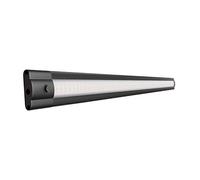ledscom.de Lámpara LED empotrada SIRIS, negro mate, blanco, 4100 K, plana, 50 cm, 655 lm, 6,9 W, 24 V CC, interruptor, sistema de conexión ATOM, IP20, se requiere fuente de alimentación (no