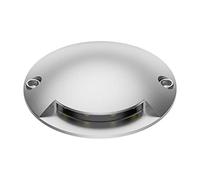 ledscom.de Lámpara LED para el suelo, señalizador BUNDA para exteriores, IP67, aluminio, redonda, 70mm Ø, blanco cálido