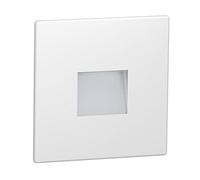 ledscom.de Lámpara LED para escaleras/plafón empotrable FOW para interiores y exteriores, downlight, angular, 85 x 85mm, blanco cálido