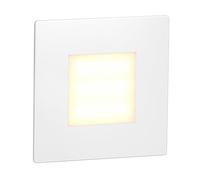 ledscom.de Lámpara LED para escaleras/plafón empotrado FEX para interior y exterior, angular, 85 x 85mm, blanco cálido
