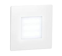 ledscom.de Lámpara LED para escaleras/plafón empotrado FEX para interiores y exteriores, angular, 85 x 85mm, blanco frío