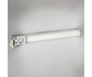 ledscom.de Lámpara LED para espejo FERIG, lámpara de baño con toma de corriente, 49 cm, 8,4 W, 964 lm, blanca