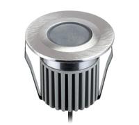 ledscom.de Luminaria LED de suelo BODES para uso exterior, IP67, aluminio, redonda, 50mm Ø, blanco cálido