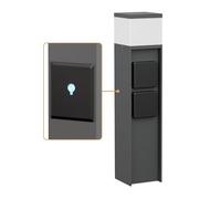 Pilona PODEL para exterior Smart Home 39cm antracita 2 tomas incl. G9 [EEK: D]