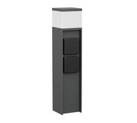 ledscom.de Luz de camino/luz de bolardo PODEL para exteriores, IP44, 39 cm, antracita, 1x G9 máx. 10W, 2 enchufes