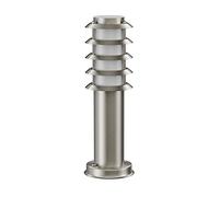 ledscom.de Luz de camino/luz de bolardo PORU para exteriores, IP44, rejilla, 39 cm, acero inoxidable, 1x E27 máx. 40W