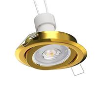 ledscom.de Marco empotrable en el techo FABI, redondo, orientable, dorado brillante (GU10/MR16/GU5,3/50mm), PAR16, blanco cálido, 5,473W, 468lm, 33°.