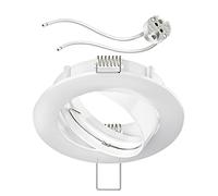 ledscom.de Marco para empotrar en el techo Circ Marco para empotrar en el techo de aluminio blanco orientable (LED/Halógeno/MR16/50mm) incl. casquillo GU5.3
