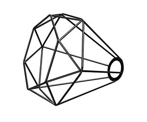 ledscom.de Pantalla Cage, negra, 200mm Ø