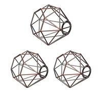 ledscom.de Pantalla de lámpara tipo jaula, 3 unidades, bronce, E27 / E14, 160 mm de diámetro