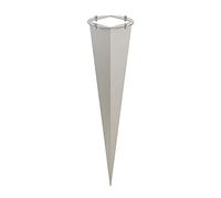 ledscom.de Pincho de suelo para jardín, para pilares de jardín, acero inoxidable, 40cm, 11 x 11cm, pilar de enchufe, pilar, enchufe, exterior, alimentación, alimentación, acero inoxidable,