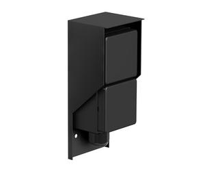 ledscom.de PIWI Base de enchufe de superficie para exteriores, IP44, 2 contactos, negra, vertical