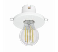 ledscom.de Plafón empotrable de porcelana TELA blanco, incl. lámpara LED E27 1005lm, Smart Home, blanco cálido - blanco frío