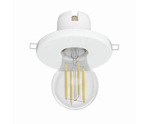 ledscom.de Plafón empotrable de porcelana TELA blanco, incl. lámpara LED E27 1005lm, Smart Home, blanco cálido - blanco frío