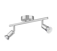 ledscom.de Plafón LUNARA 2 luces acero inoxidable cromo mate incl. 2x LED GU10