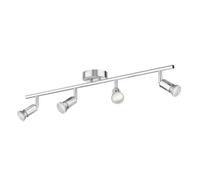 ledscom.de Plafón LUNARA 4 luces acero inoxidable cromo mate incl. 4x LED GU10