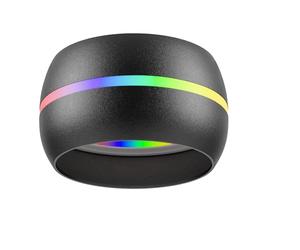 ledscom.de Plafón/portalámpara FUNT, negro mate, 90mm Ø Bombillas RGB blanco cálido - blanco frío (2900-6200)