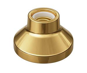 ledscom.de Plafón portalámparas ELEKTRA, porcelana, oro brillante, 1x E27 máx. 300W