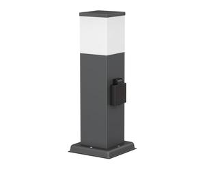 ledscom.de POLLY luz de camino/luz de bolardo para exteriores, IP44, 35 cm, antracita, 1x G9 máx. 10W, toma de corriente
