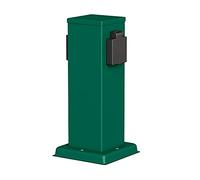 ledscom.de Portalámpara de jardín Polly para Exteriores, IP44, 2 vías, Acero Inoxidable, Verde, Angular, 27 cm
