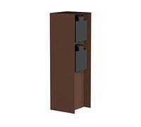 ledscom.de Portalámpara de jardín POMI para Exteriores, IP44, 2 vías, Acero Inoxidable, marrón, Angular, 23 cm