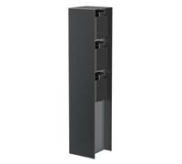 ledscom.de Portalámpara de jardín POMI para Exteriores, IP44, 3 vías, Acero Inoxidable, Antracita, Angular, 33 cm