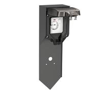 ledscom.de Portalámpara de jardín POXO con piqueta de Tierra para Exteriores, IP65, Individual, Acero Inoxidable, Antracita/Negro, Cuadrada, 40 cm