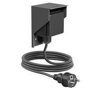 ledscom.de Toma de corriente empotrada PIWI para exteriores con cable de 2 m, IP44, 1 toma, antracita