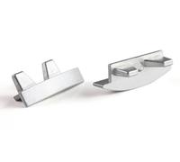 LEDsON EC-RSLW8-H3 apa de Aluminio para Perfil LED sin Orificio para Cable, Gris