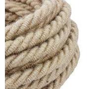 LEDSone Cable trenzado italiano trenzado trenzado de color cáñamo vintage de 5 metros, 2 núcleos, tela eléctrica, cable flexible para lámpara para luz británica.